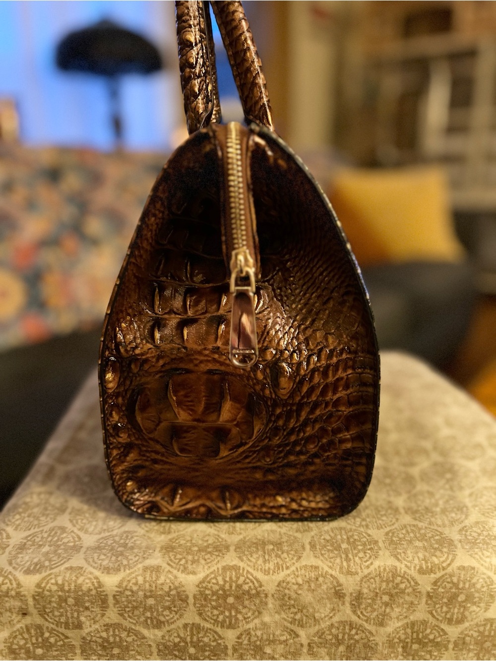 NEW Brahmin Small Caroline Satchel in Mystical Ombre Pecan Melbourne - Picture 6 of 11